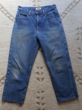 Vintage L.L. Bean Flannel Lined Men's Classic Straight Fit Jeans in Medium Blue
